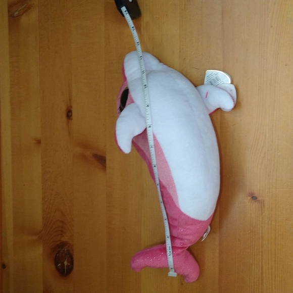 Ty Beanie Boos SURF the Pink Dolphin 2014 RARE & RETIRED Plush Stuffed Pink - Picture 16 of 17
